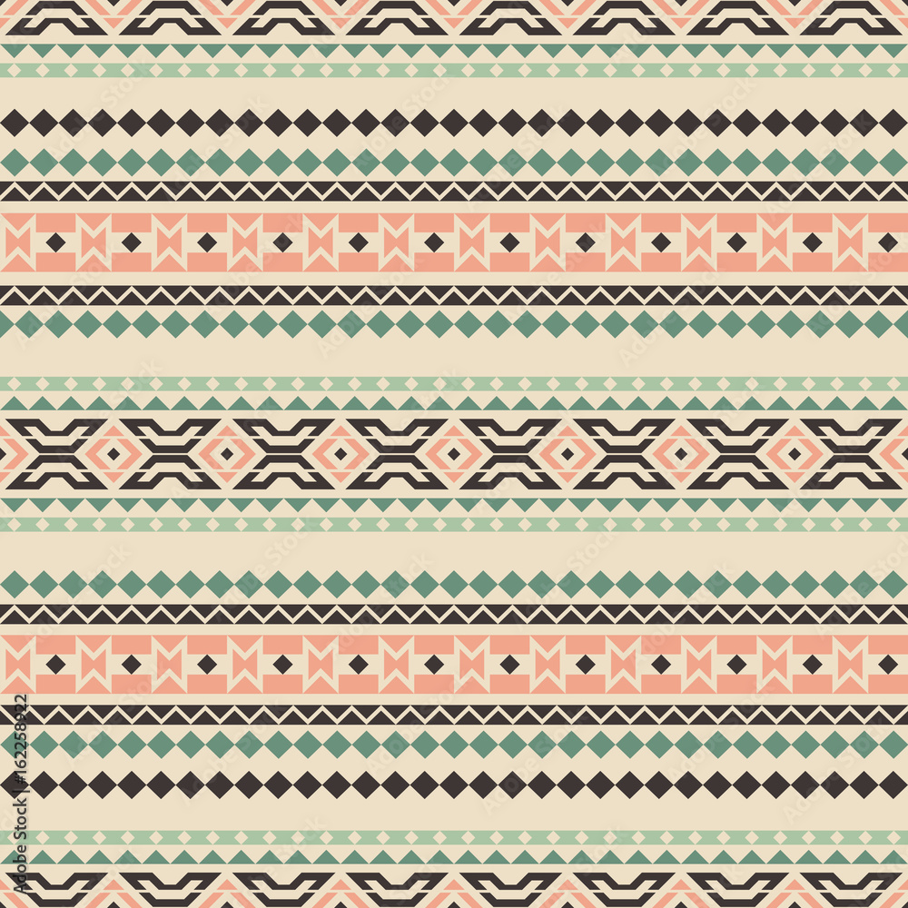 Seamless pattern based on American Indians. Geometric ornament. Background in ethnic style. The texture of fabric, paper, wrapping. Rhombuses, triangles. Seamless pattern based on American Indians. Geometric ornament. Background in ethnic style. The texture of fabric, paper, wrapping. Rhombuses, triangles.