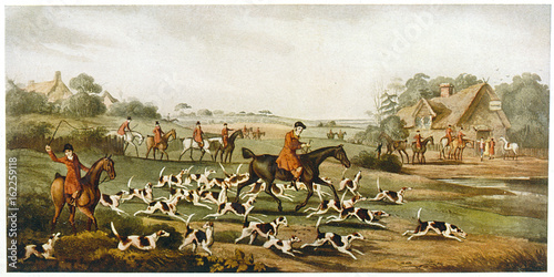 Going to Cover - Hunting. Date: circa 1860