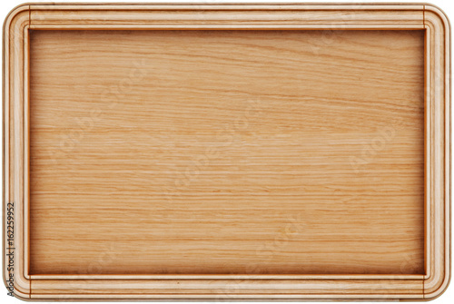 Fototapeta Naklejka Na Ścianę i Meble -  wooden frame board, menu board. isolated on white. 3d rendering