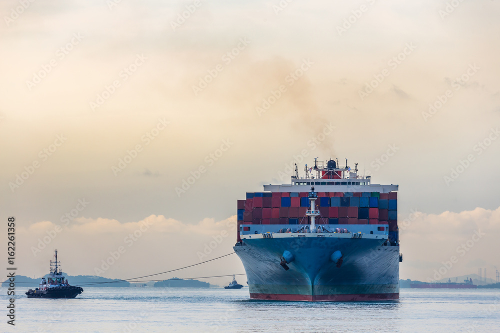 Industrial port container ship Industrial port container ship
