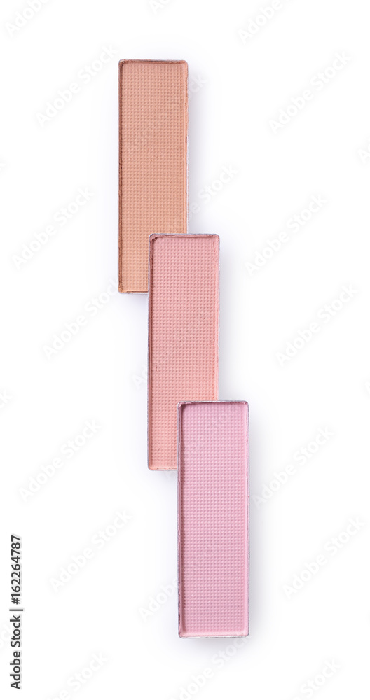 Beige eyeshadow for make up as sample of cosmetic product