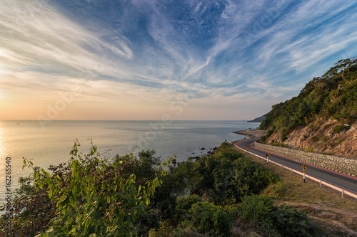 Sunset view point by the sea Chanthaburi Province  Thailand