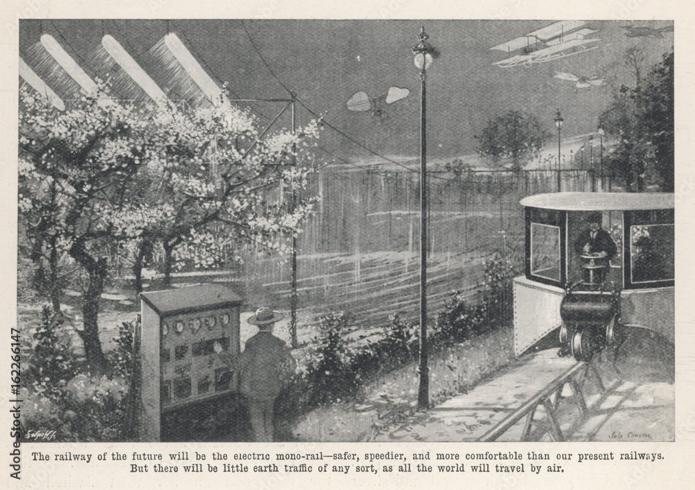 Electric Monorail 1909. Date: 1909
