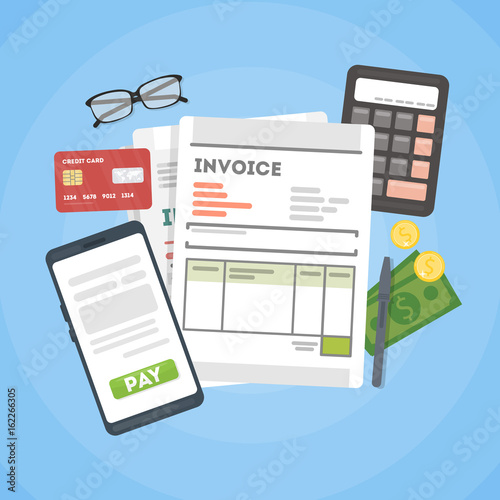 Invoice concept illustration.