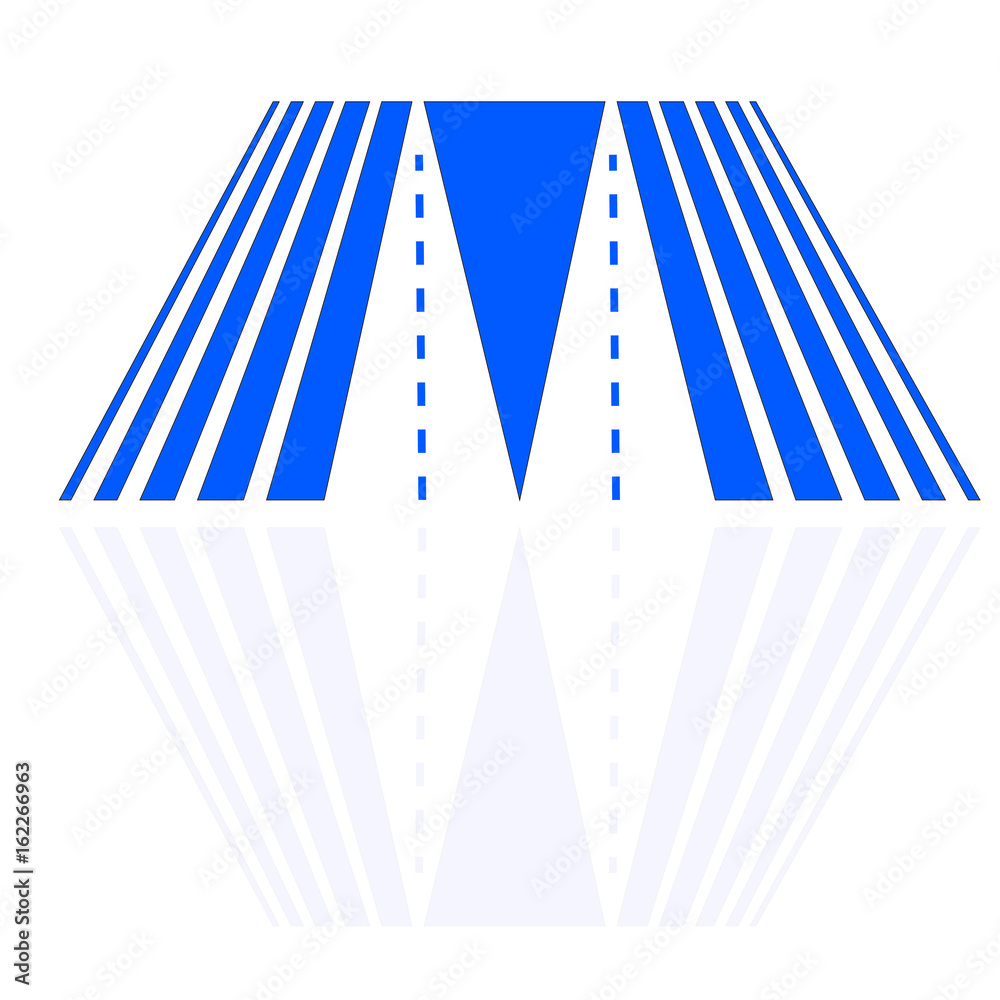 Fototapeta premium Autobahnmaut blau