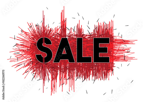 "Sale" design template grunge style.