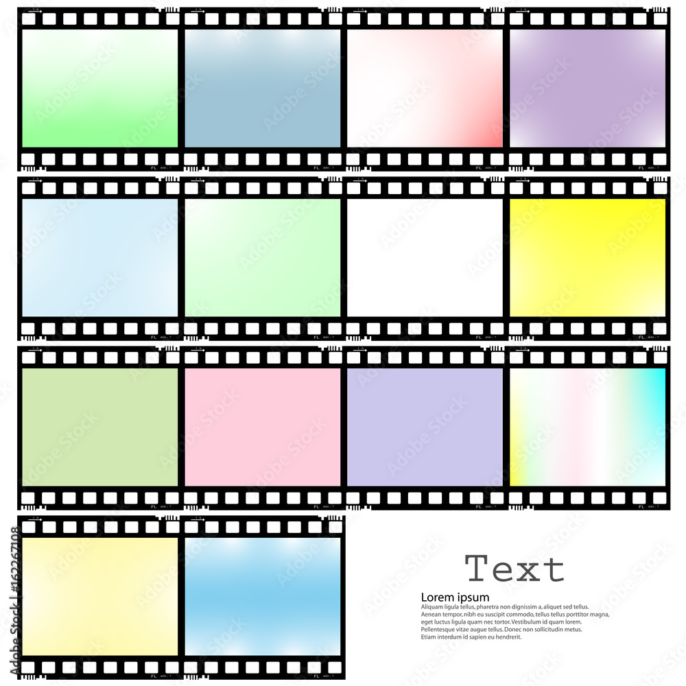 film, movie, photo, filmstrip set of film frame, vector illustration film, movie, photo, filmstrip set of film frame, vector illustration