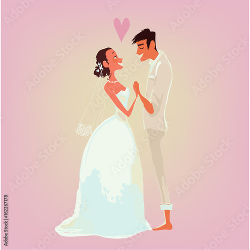 The bride and groom