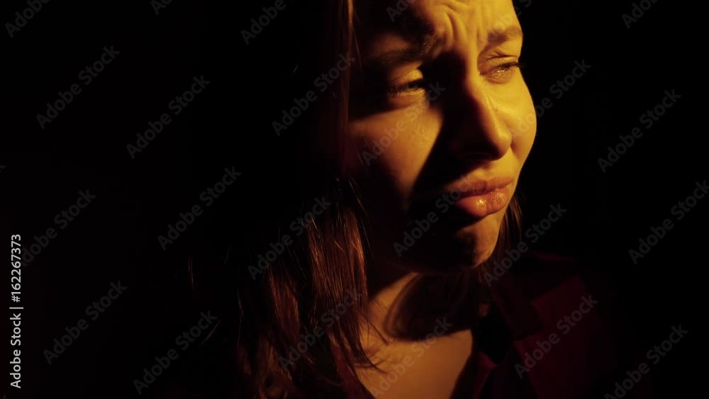Sad teen girl thinking of something. 4K Sad teen girl thinking of something. 4K