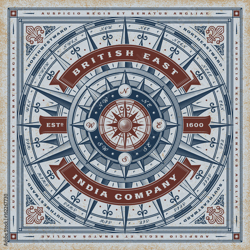 Vintage British East India Company Nautical Typography