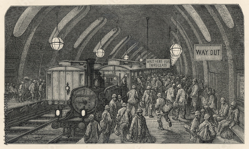 Photography Workmens Train Baker St. Date: 1870