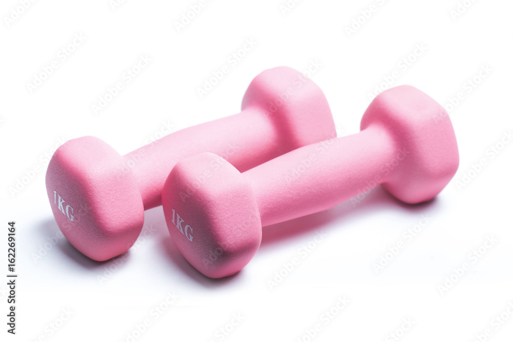 Dumbbells isolated on white Dumbbells isolated on white