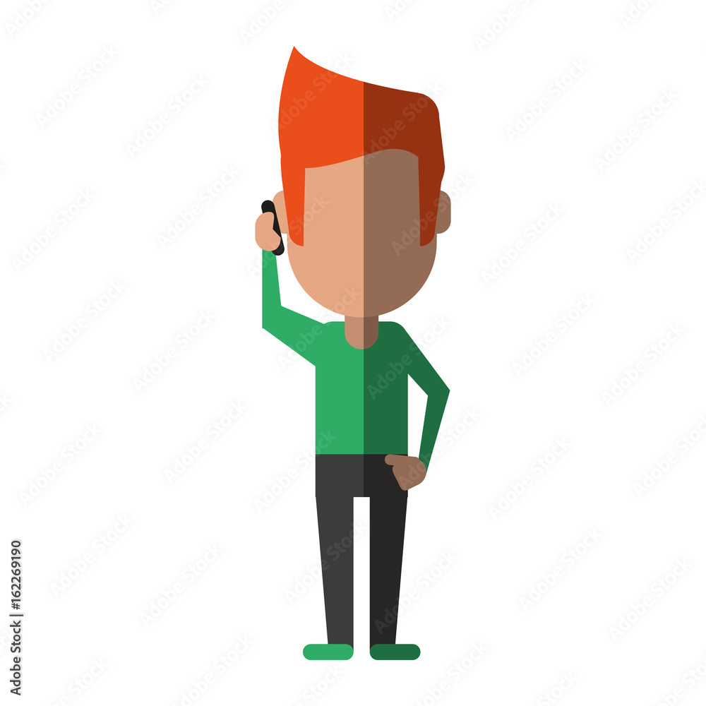 faceless person using smartphone icon image faceless person using smartphone icon image
