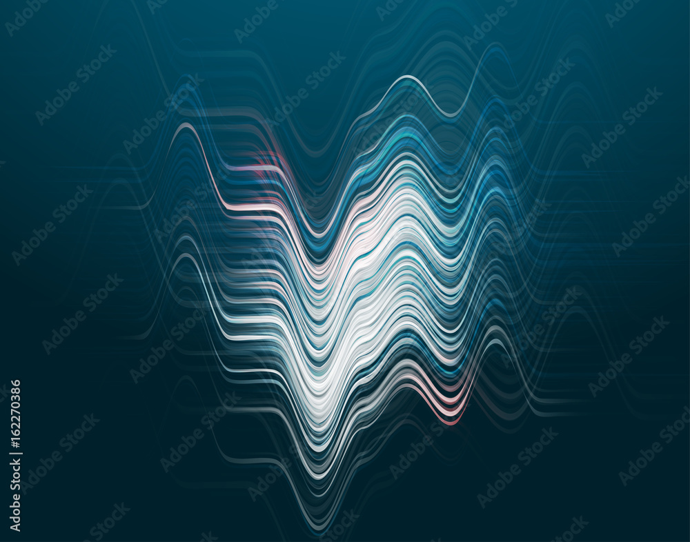 Vector illustration of abstract blue wave background Stock Vector ...