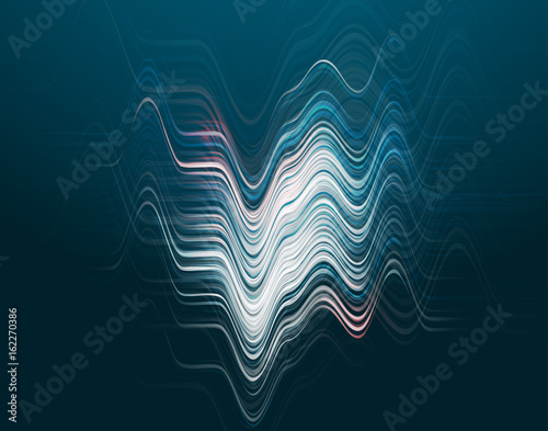 Vector illustration of abstract blue wave background