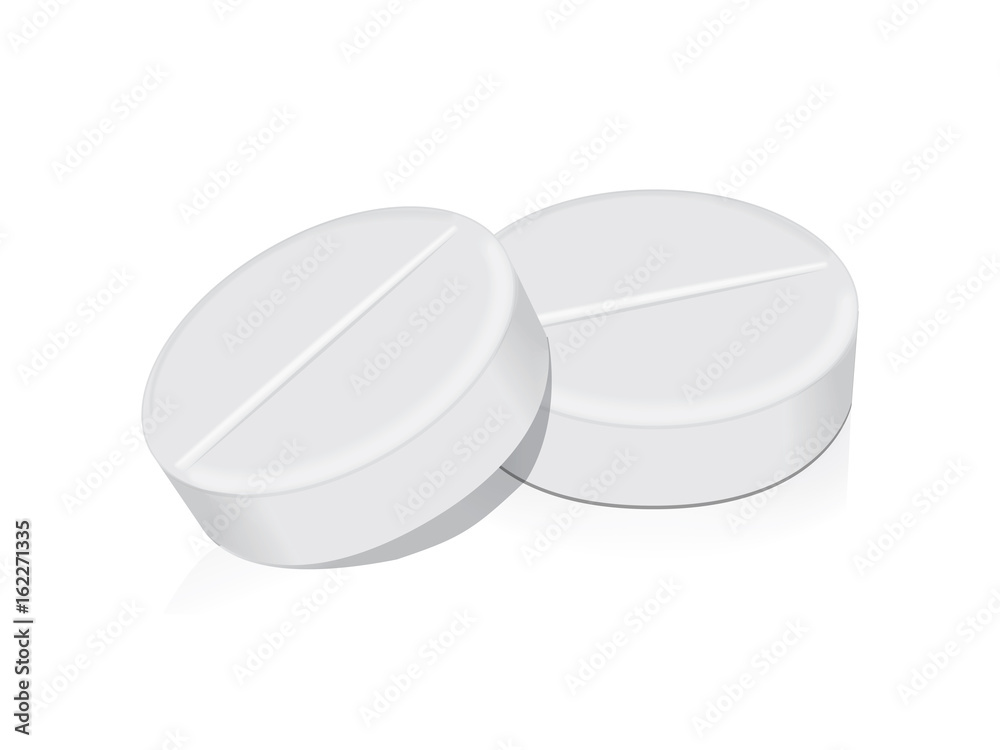 white round tablet. Vector template white round tablet. Vector template
