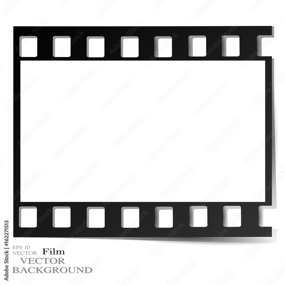 film, movie, photo, filmstrip set of film frame, vector illustration