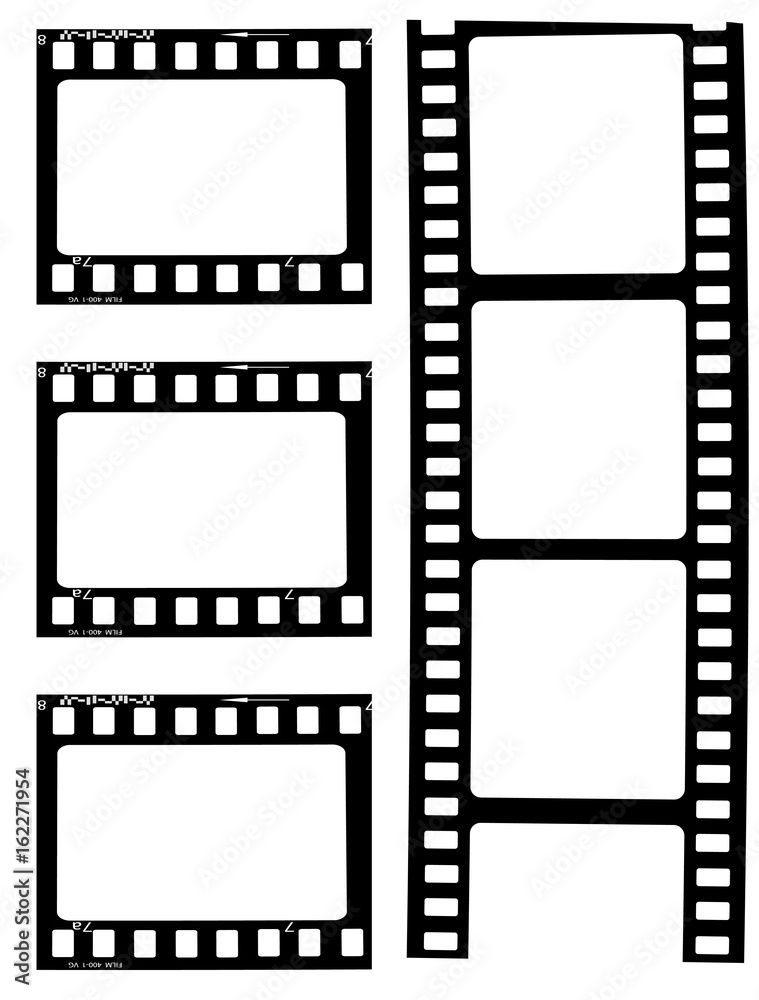 film, movie, photo, filmstrip set of film frame, vector illustration film, movie, photo, filmstrip set of film frame, vector illustration