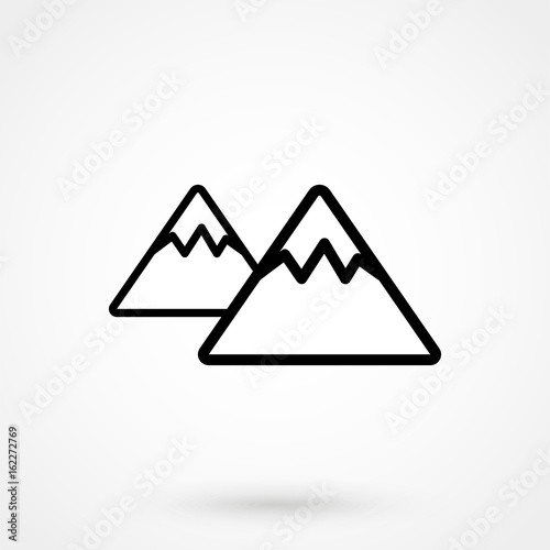 mountain icon illustration isolated vector sign symbol