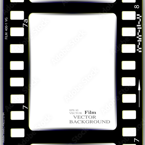 film, movie, photo, filmstrip set of film frame, vector illustration