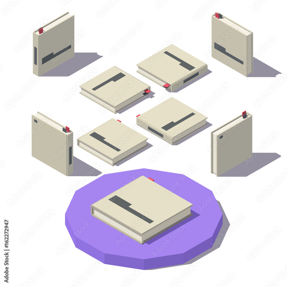 Vector Isometric square book Vector Isometric square book