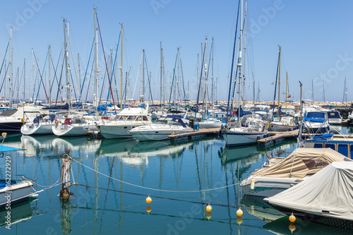 Boats and yachts moored off in marina of Larnaka, Cyprus © Tomasz Wozniak