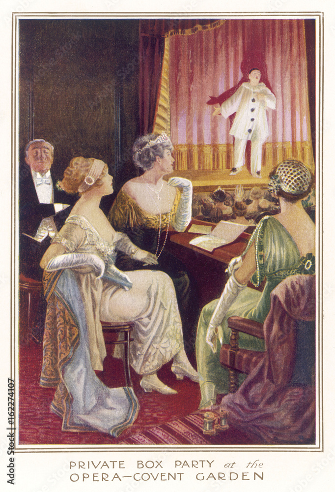Obraz premium Watching 'I Pagliacci'. Date: 1914