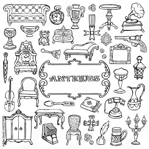 Antiques Doodle Set
