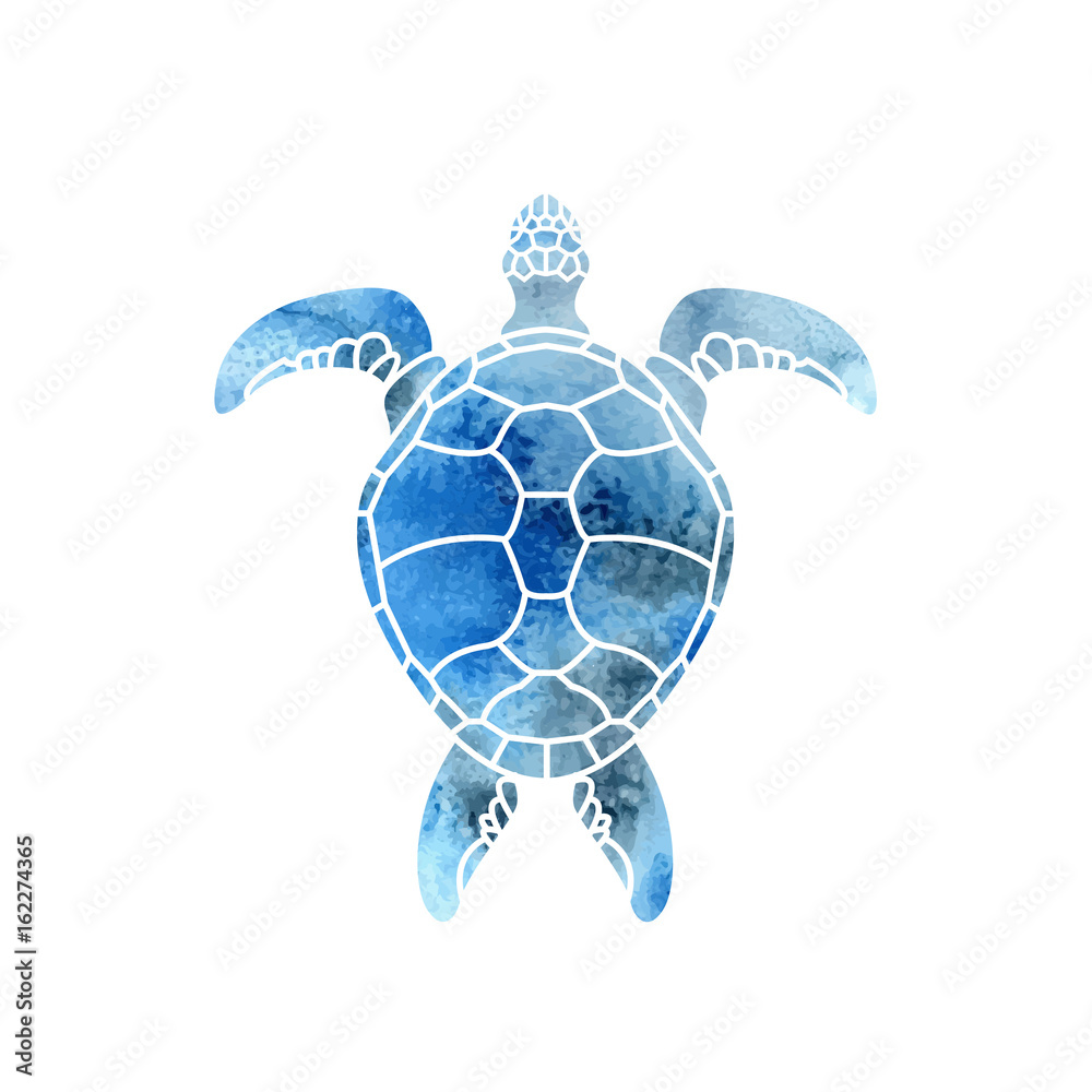 Obraz premium Cheloniidae. Turtle. Wildlife. Silhouette. Symbol, icon, logo. Vector illustration.