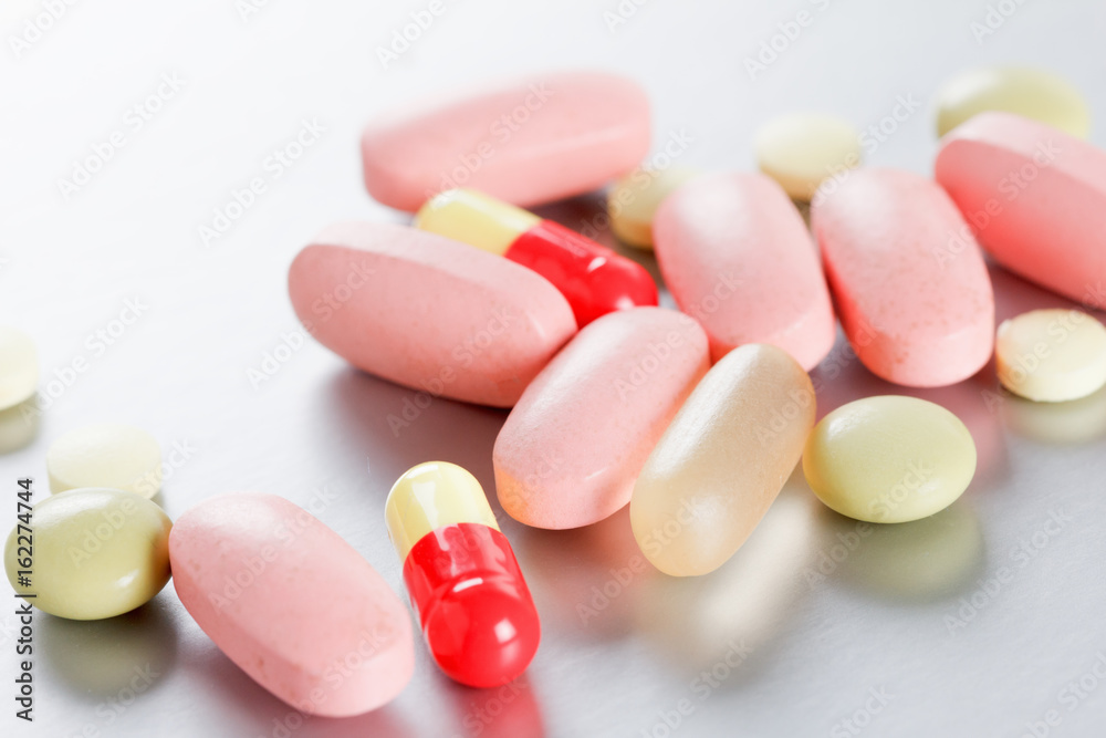 Pills. Tablets. Capsule. Medical background. Pills. Tablets. Capsule. Medical background.