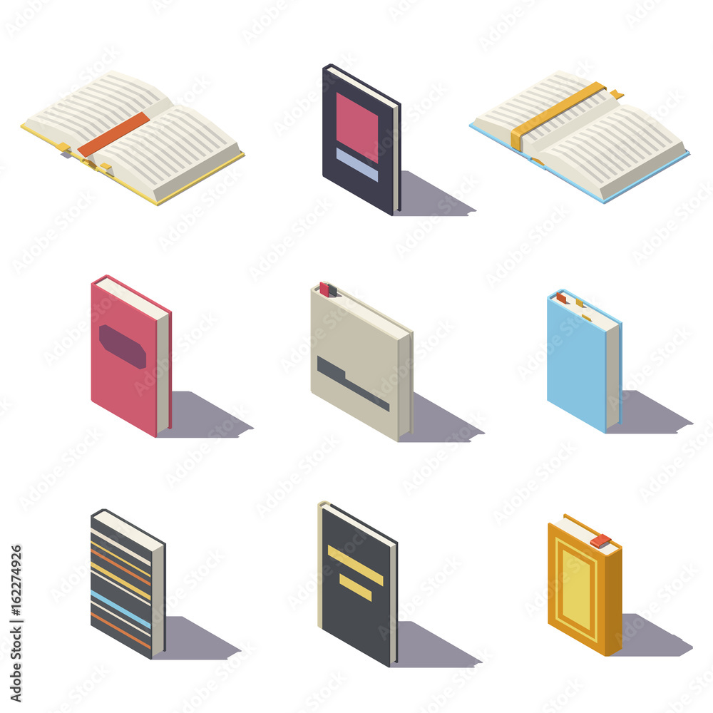 Vector low poly book Stock Vector | Adobe Stock
