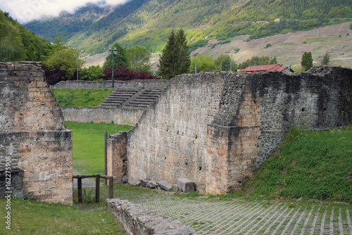 Antique amphitheater. Martigny, Valais, Switzerland
