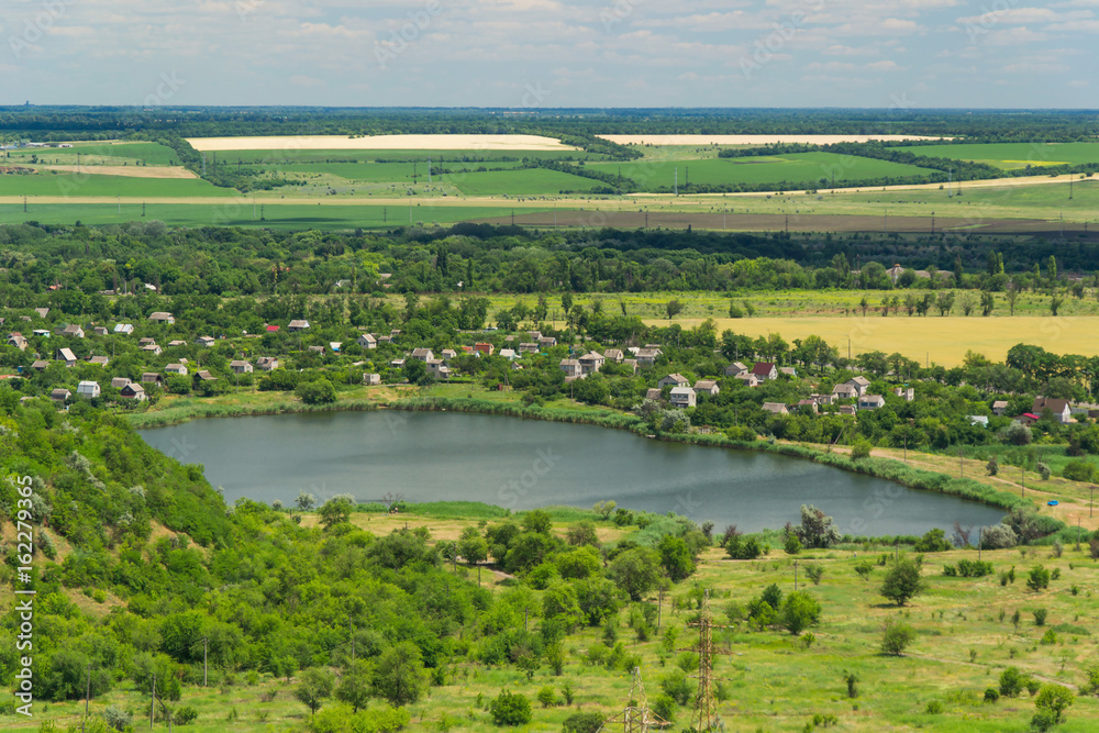 Aerial view of Krivoy Rog landscapes