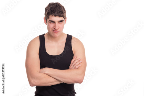 Emotional portrait young man