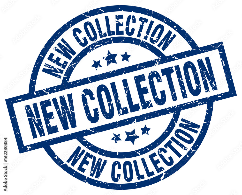 Fototapeta premium new collection blue round grunge stamp