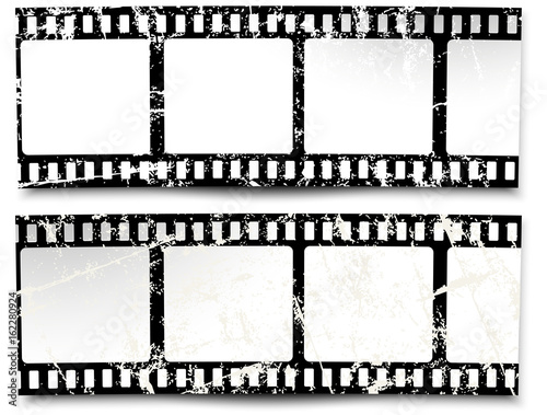 film, movie, photo, filmstrip set of film frame, vector illustration
