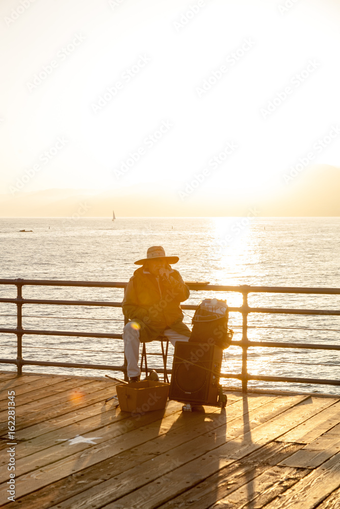 Seaside Boardwalk at sunset