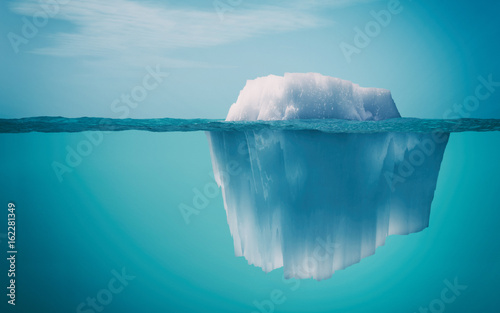Underwater view of iceberg
