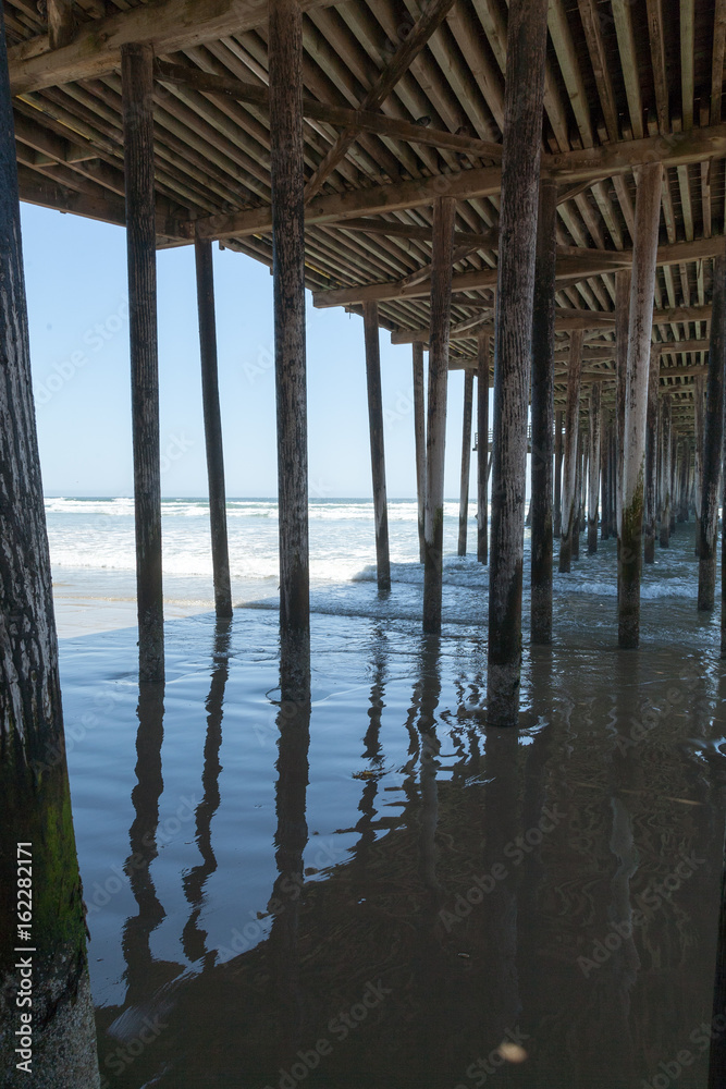 Under the pier at the beach