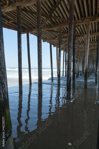 Under the pier at the beach