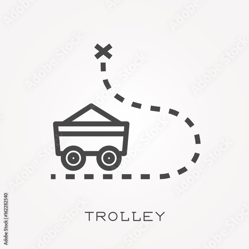 Line icon trolley