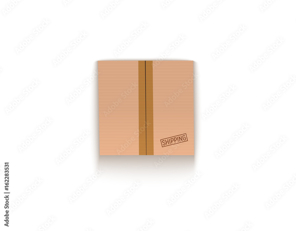 Cardboard box isolated on white Cardboard box isolated on white