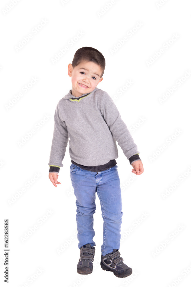 little boy posing isolated in white little boy posing isolated in white
