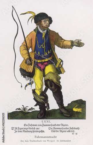16th century German Coachman. Date: 16th century photo