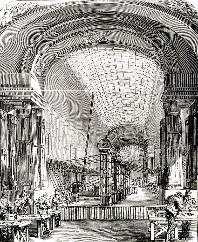 Louvre -Making Guns - 1870. Date: 1870 Stock Photo | Adobe Stock