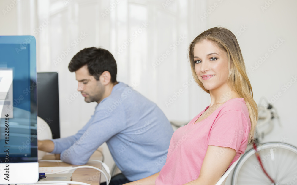 Smiling young businesswoman Smiling young businesswoman