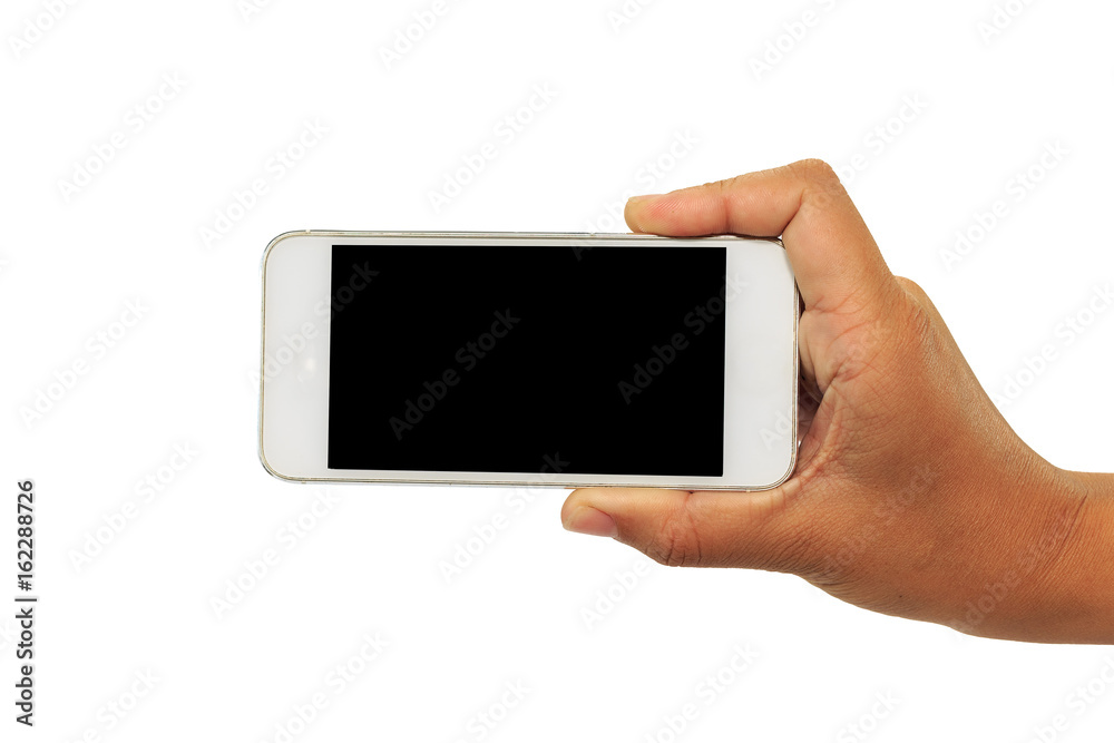 Phone handle on white background Phone handle on white background