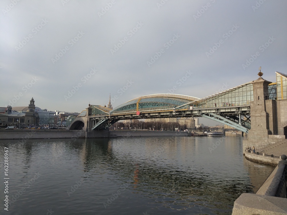 Fototapeta premium Moscow river view, 2017