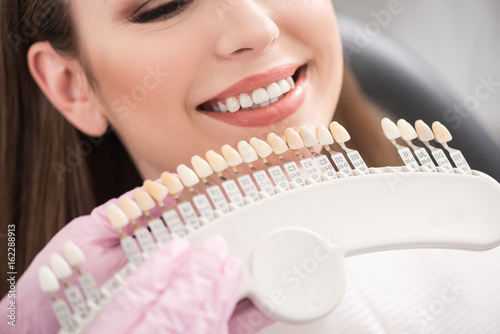 Teeth model locating near client face