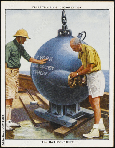 Beebe's Bathysphere. Date: 1932 photo
